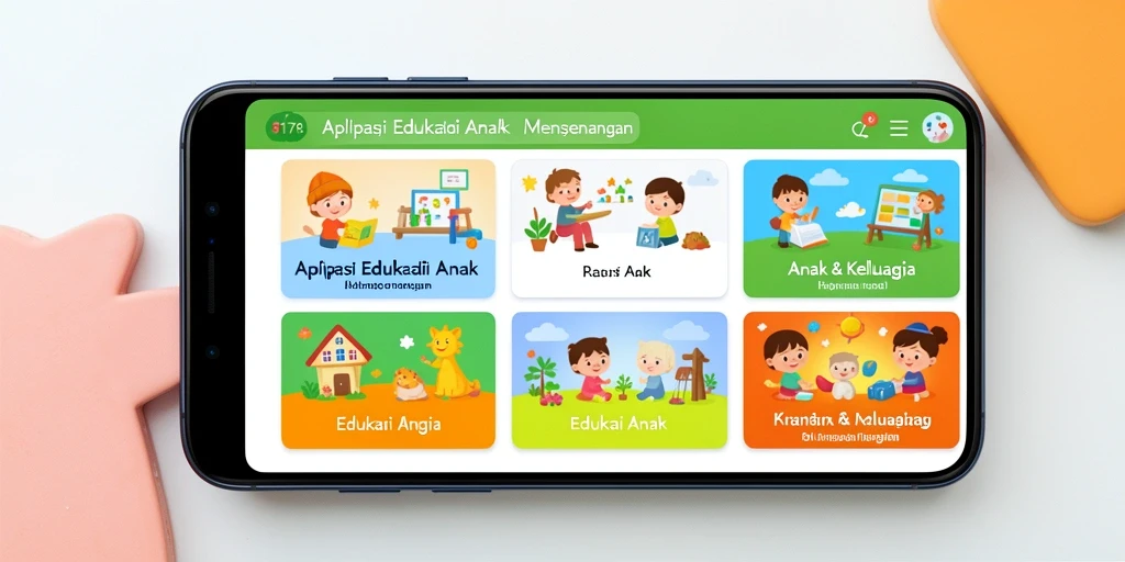 Tampilan antarmuka aplikasi Edukasi Anak 3178 yang interaktif.