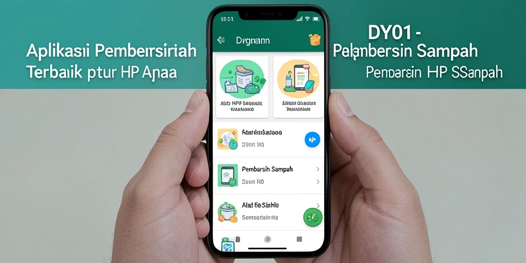 Tampilan antarmuka aplikasi DY01 sebagai Pembersih Sampah.