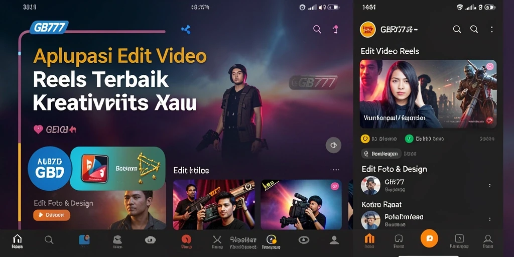 Tampilan antarmuka aplikasi GB777 untuk Edit Video Reels yang mengesankan.