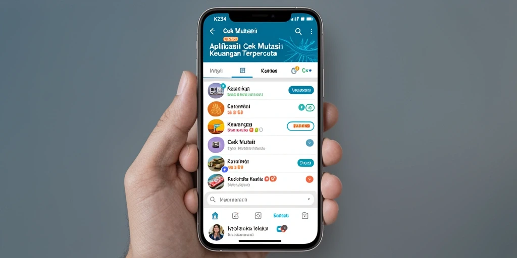 Antarmuka K234 menampilkan fungsi Cek Mutasi yang mudah digunakan.