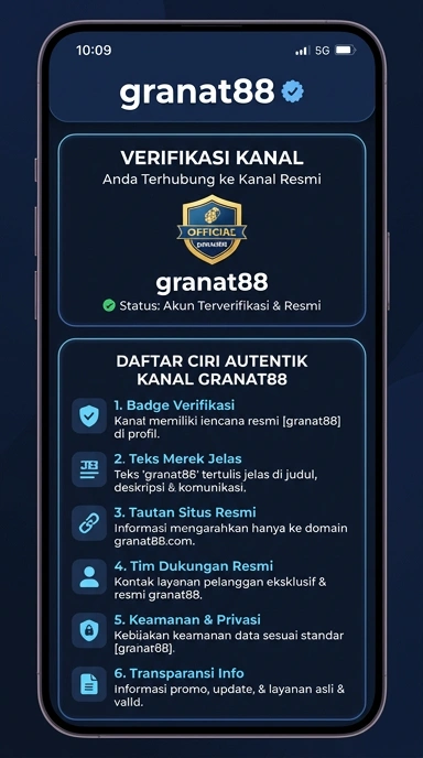 Tampilan kanal resmi granat88
